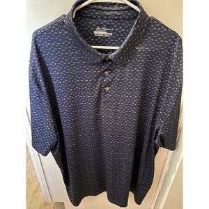 Ben Hogan Men's Size 2XL Fish  Print‎ Short Sleeve Golf Polo Shirt